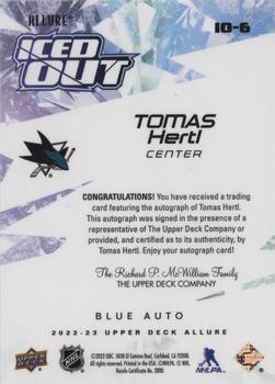 2022-23 Upper Deck Allure - Iced Out Autographs #IO-6 Tomas Hertl Back