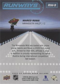 2022-23 Upper Deck Allure - Runways #RW-9 Marco Rossi Back