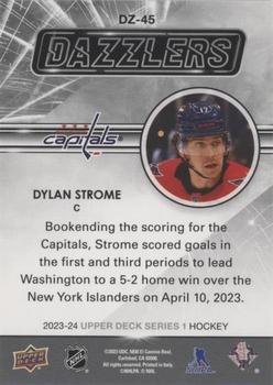2023-24 Upper Deck - Dazzlers Blue #DZ-45 Dylan Strome Back