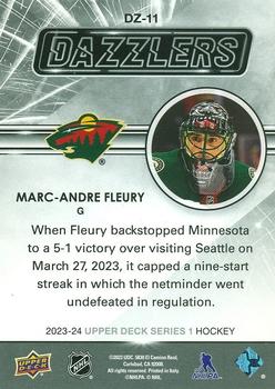 2023-24 Upper Deck - Dazzlers Green #DZ-11 Marc-Andre Fleury Back
