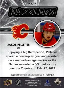 2023-24 Upper Deck - Dazzlers Green #DZ-16 Jakob Pelletier Back