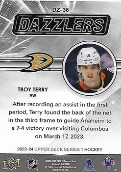 2023-24 Upper Deck - Dazzlers Orange #DZ-36 Troy Terry Back