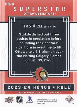 2023-24 Upper Deck - Honor Roll #HR-8 Tim Stutzle Back
