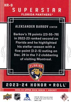 2023-24 Upper Deck - Honor Roll #HR-9 Aleksander Barkov Back