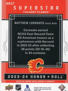 2023-24 Upper Deck - Honor Roll #HR37 Matthew Coronato Back