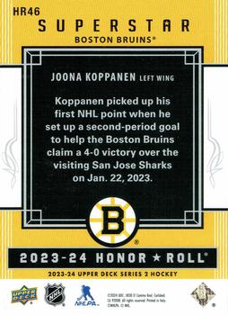 2023-24 Upper Deck - Honor Roll #HR46 Joona Koppanen Back
