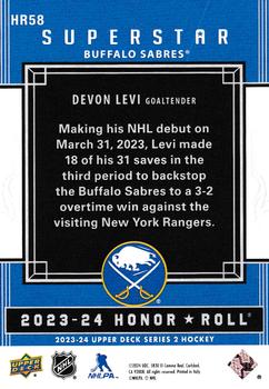 2023-24 Upper Deck - Honor Roll #HR58 Devon Levi Back