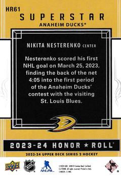 2023-24 Upper Deck - Honor Roll #HR61 Nikita Nesterenko Back