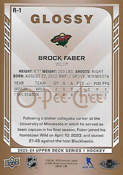 2023-24 Upper Deck - O-Pee-Chee Glossy #R-1 Brock Faber Back