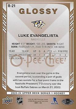2023-24 Upper Deck - O-Pee-Chee Glossy #R-21 Luke Evangelista Back