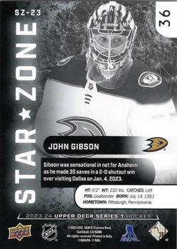2023-24 Upper Deck - Star Zone #SZ-23 John Gibson Back
