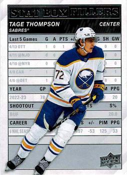 2023-24 Upper Deck - Stat Box Fillers #SB-19 Tage Thompson Front
