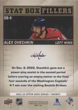 2023-24 Upper Deck - Stat Box Fillers Gold #SB-9 Alex Ovechkin Back