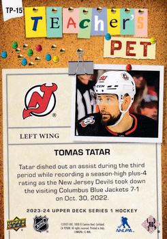 2023-24 Upper Deck - Teacher's Pet #TP-15 Tomas Tatar Back