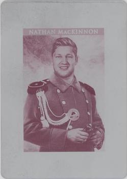2023-24 Upper Deck - UD Portraits Printing Plates Magenta #P-7 Nathan MacKinnon Front