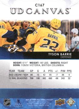2023-24 Upper Deck - UD Canvas #C167 Tyson Barrie Back