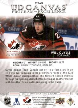 2023-24 Upper Deck - UD Canvas #C263 Will Cuylle Back