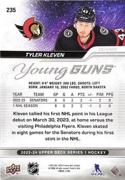 2023-24 Upper Deck - Young Guns Jumbos #235 Tyler Kleven Back