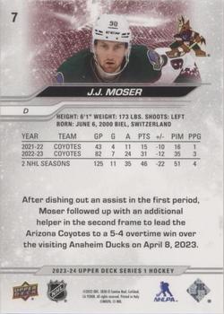 2023-24 Upper Deck - Outburst Silver #7 J.J. Moser Back