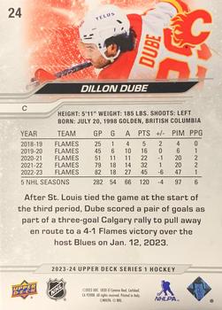 2023-24 Upper Deck - Outburst Silver #24 Dillon Dube Back