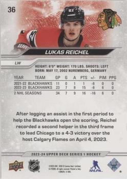 2023-24 Upper Deck - Outburst Silver #36 Lukas Reichel Back