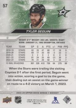 2023-24 Upper Deck - Outburst Silver #57 Tyler Seguin Back
