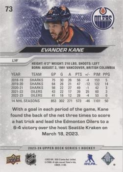 2023-24 Upper Deck - Outburst Silver #73 Evander Kane Back