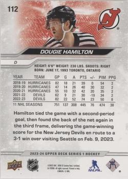 2023-24 Upper Deck - Outburst Silver #112 Dougie Hamilton Back