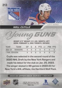 2023-24 Upper Deck - Outburst Silver #213 Will Cuylle Back