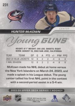 2023-24 Upper Deck - Outburst Silver #231 Hunter McKown Back