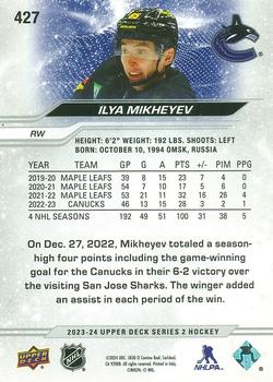 2023-24 Upper Deck - UD High Gloss #427 Ilya Mikheyev Back