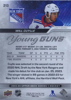 2023-24 Upper Deck - Outburst Gold #213 Will Cuylle Back