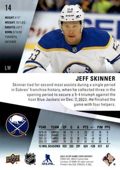 2023-24 SP Game Used #14 Jeff Skinner Back