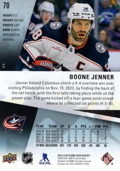 2023-24 SP Game Used #70 Boone Jenner Back