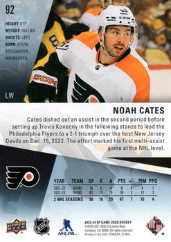 2023-24 SP Game Used #92 Noah Cates Back