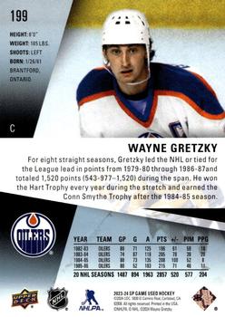 2023-24 SP Game Used #199 Wayne Gretzky Back