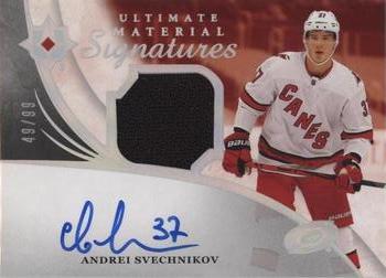 2021-22 Upper Deck Ultimate Collection - 2020-21 Upper Deck Ultimate Collection Update: Ultimate Material Signatures #UMS-AS Andrei Svechnikov Front