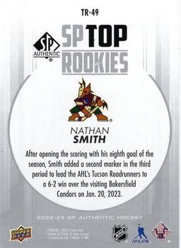 2022-23 SP Authentic - Top Rookies #TR-49 Nathan Smith Back