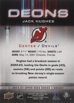 2023-24 Upper Deck - Deons #D-6 Jack Hughes Back