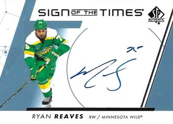 2022-23 SP Authentic - Sign of the Times #SOTT-RR Ryan Reaves Front