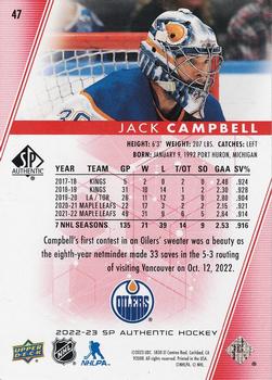 2022-23 SP Authentic - Limited Red #47 Jack Campbell Back