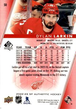 2022-23 SP Authentic - Limited Red #50 Dylan Larkin Back