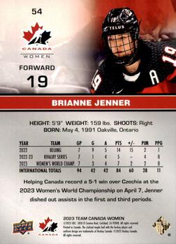 2023 Upper Deck Team Canada Juniors #54 Brianne Jenner Back