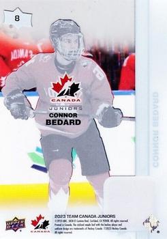 2023 Upper Deck Team Canada Juniors - Clear Cut #8 Connor Bedard Back