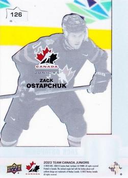 2023 Upper Deck Team Canada Juniors - Clear Cut #126 Zack Ostapchuk Back