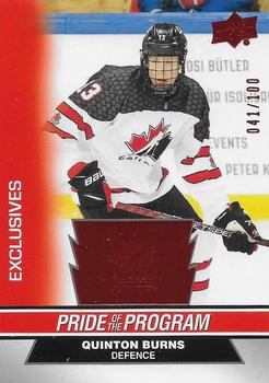 2023 Upper Deck Team Canada Juniors - Exclusives #98 Quinton Burns Front