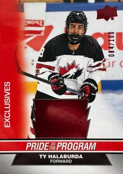 2023 Upper Deck Team Canada Juniors - Exclusives #100 Ty Halaburda Front