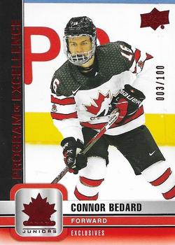 2023 Upper Deck Team Canada Juniors - Exclusives #108 Connor Bedard Front