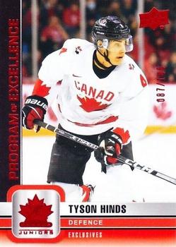 2023 Upper Deck Team Canada Juniors - Exclusives #131 Tyson Hinds Front