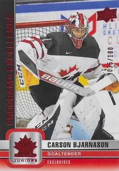 2023 Upper Deck Team Canada Juniors - Exclusives #132 Carson Bjarnason Front